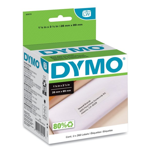 Dymo Shipping Label, 2 1/8 x 4", White, PK220 30573